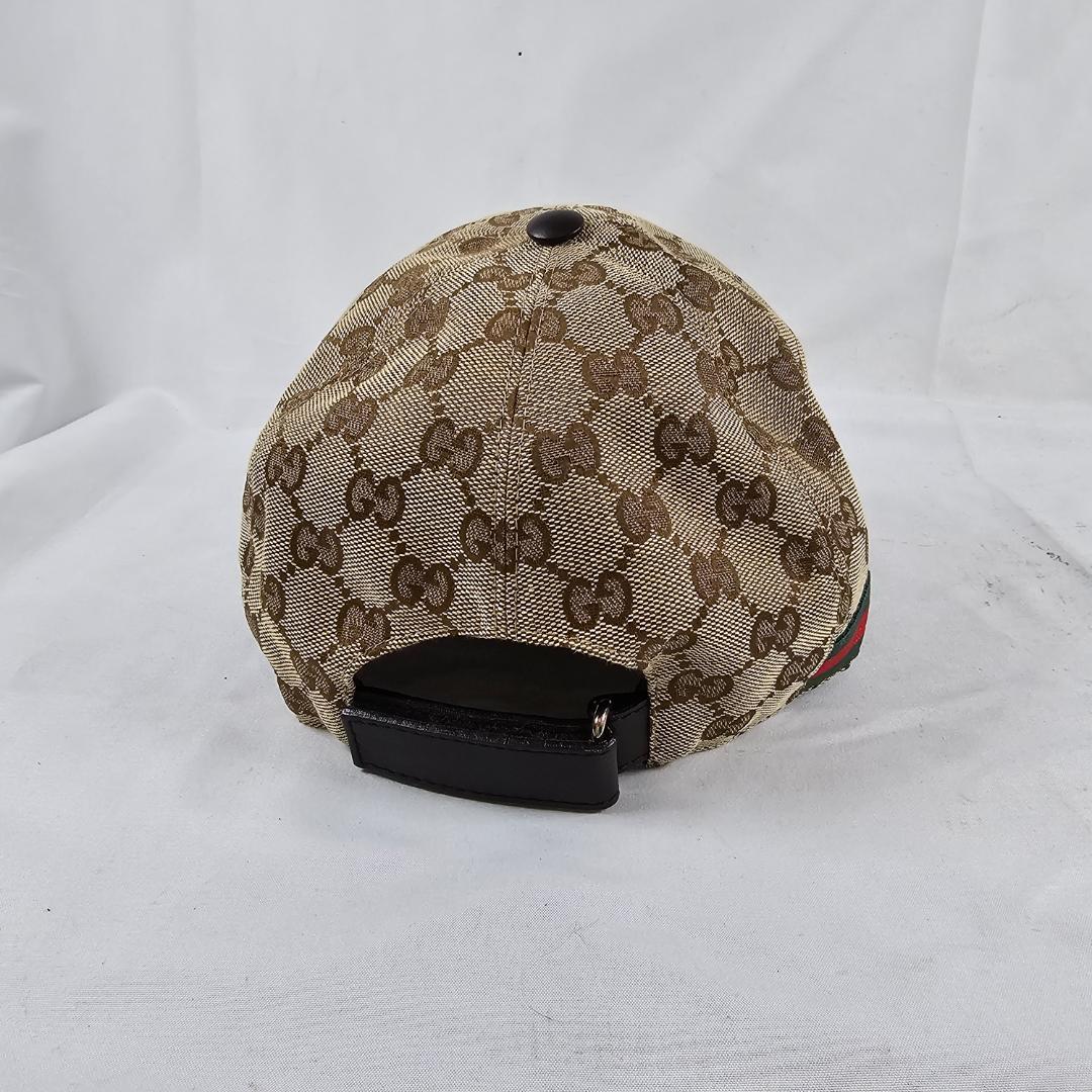 GUCCI GGキャンバス ウェビングライン ベースボールキャップ L