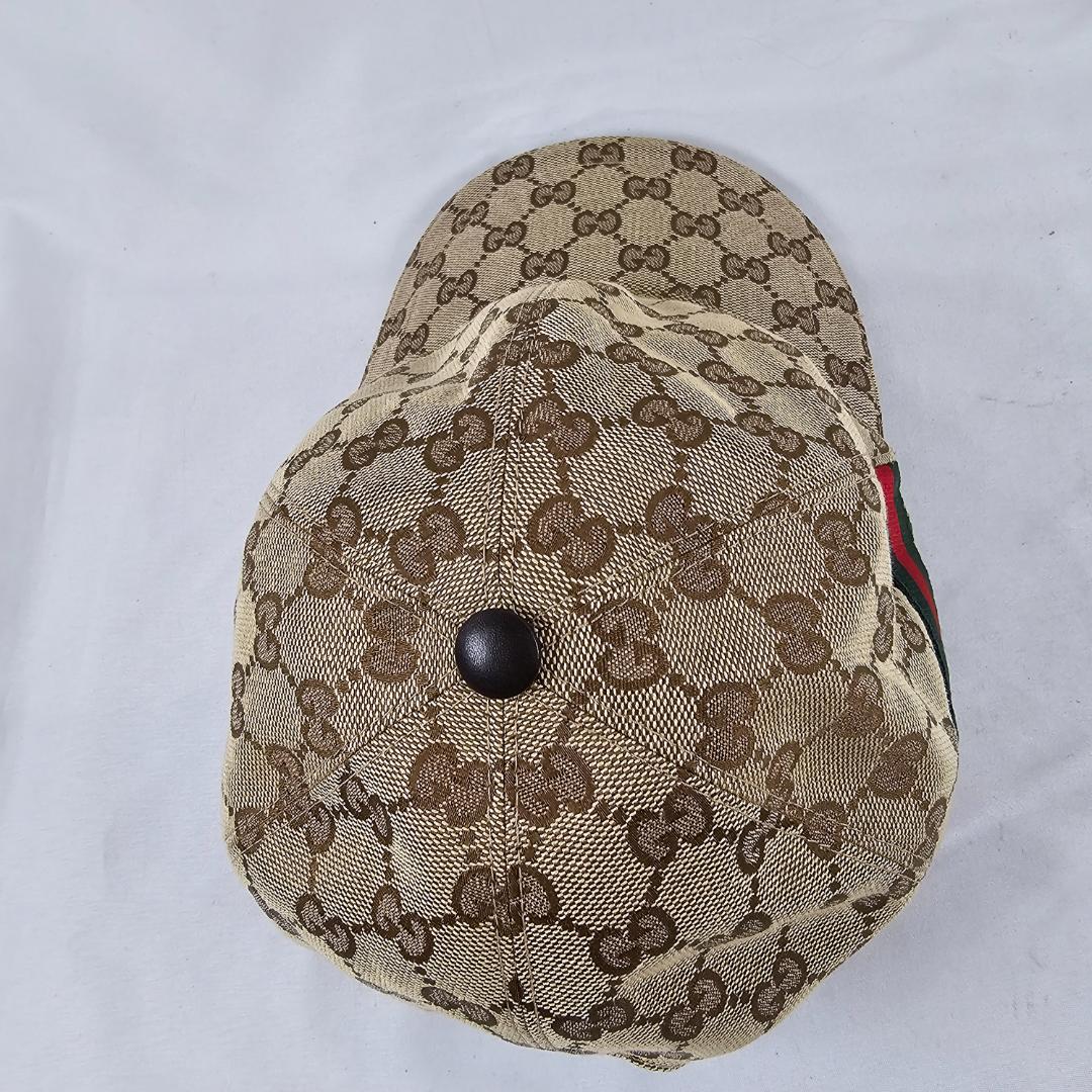 GUCCI GGキャンバス ウェビングライン ベースボールキャップ L