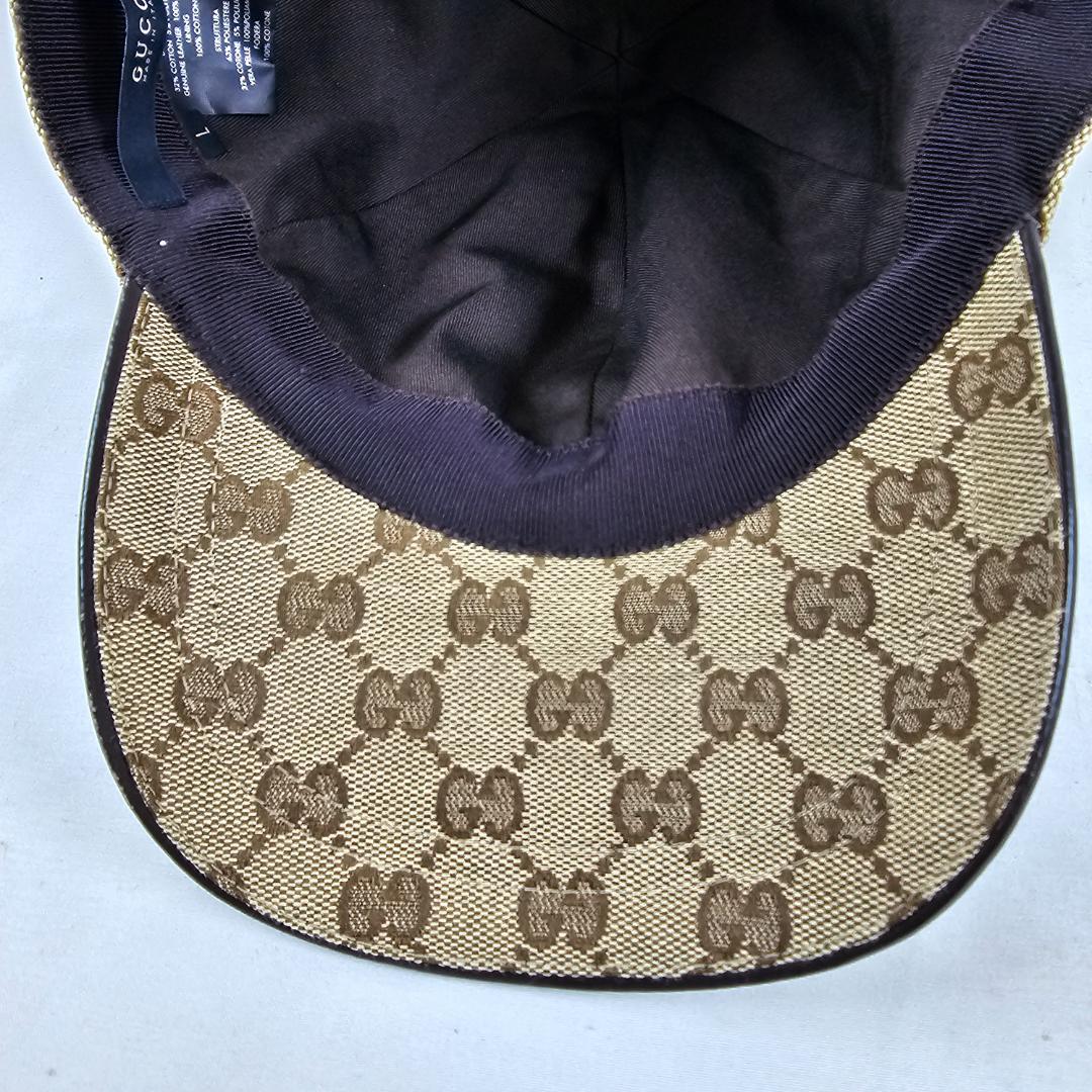 GUCCI GGキャンバス ウェビングライン ベースボールキャップ L
