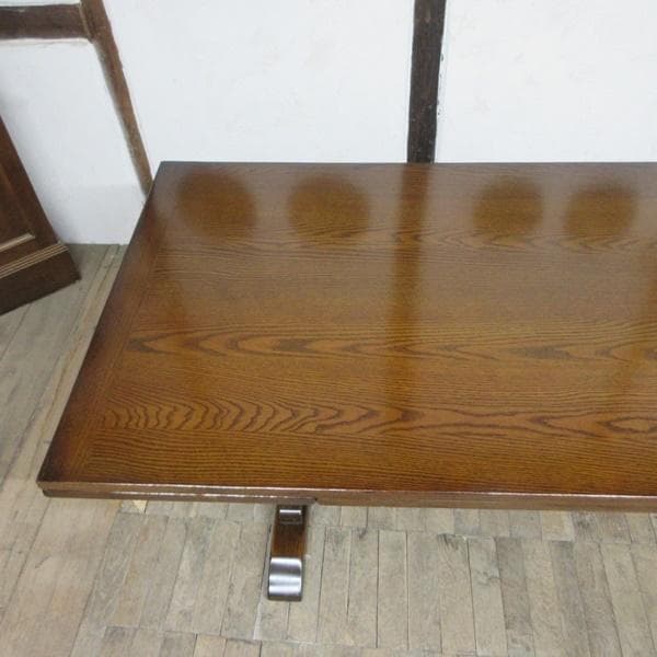 イギリス アンティーク 家具 ダイニングテーブル ドローリーフ 英国 6849d