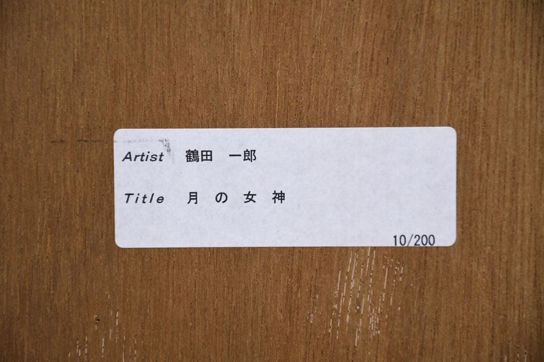 真作 鶴田一郎 月の女神 エディション10/200 ジークレー 額装 直筆サイン