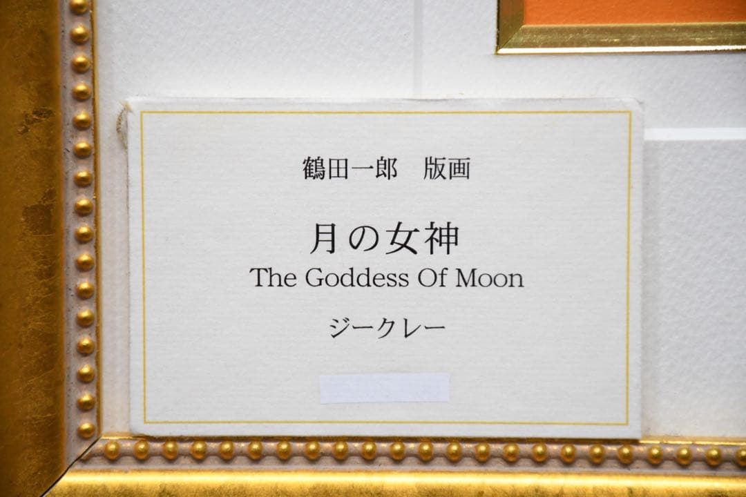真作 鶴田一郎 月の女神 エディション10/200 ジークレー 額装 直筆サイン