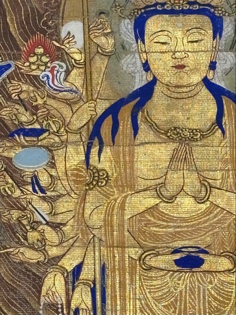 「千手観音菩薩立像 洛西立願寺楊谷寺」極彩色木版画 1幅|仏画 仏教美術