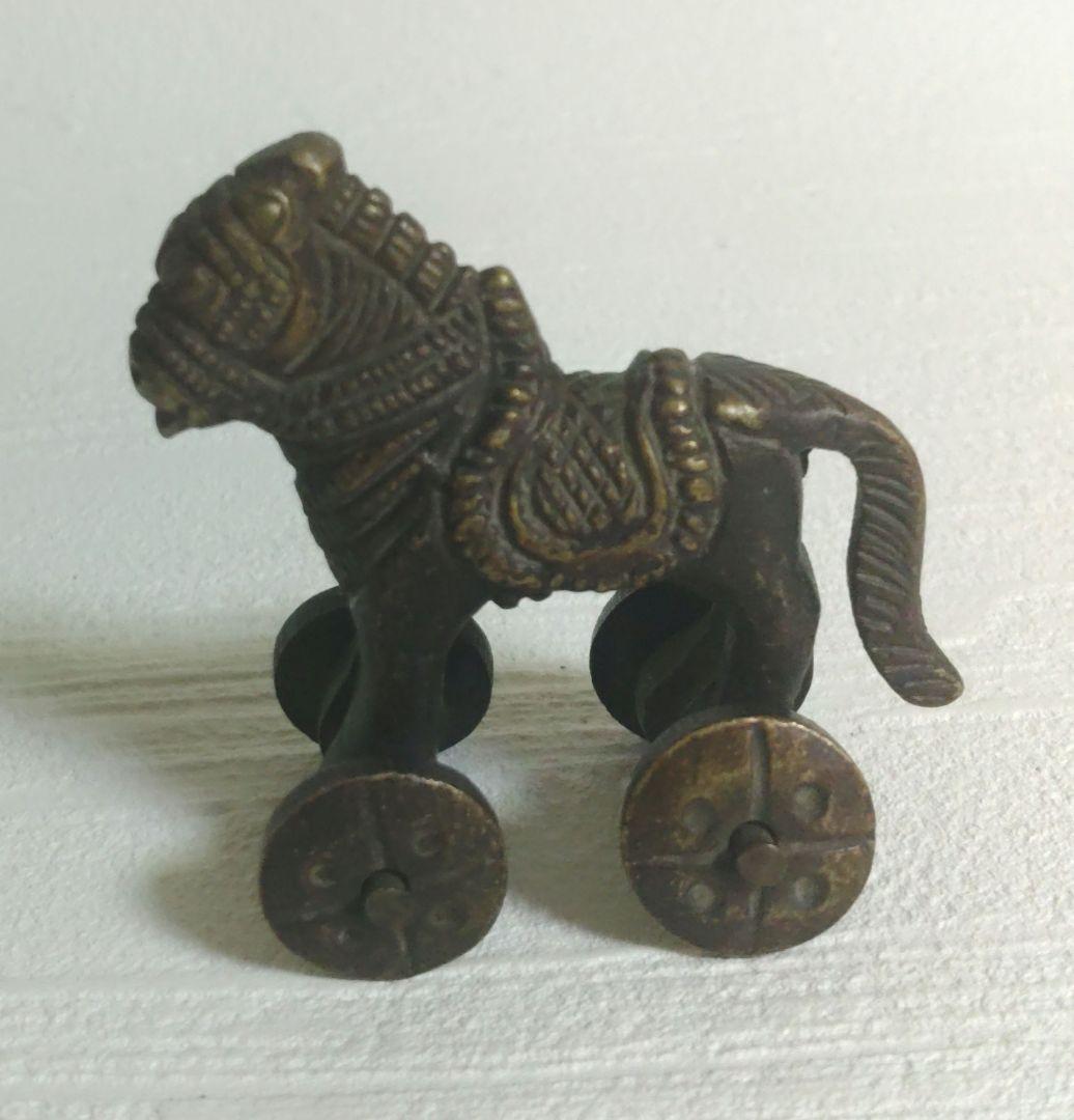 金工　木馬　モチーフ　アンティーク　ビンテージ　金属工芸　銅製　イ10