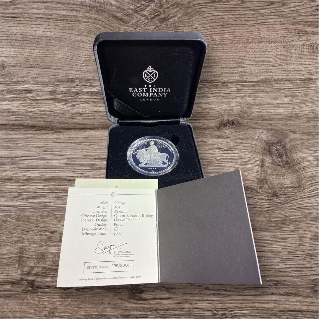 EAST INDIA COMPNY ウナとライオン　1オンス　シルバー