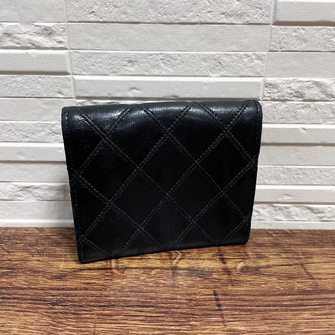 シャネル マトラッセ ラムスキン ミニココマーク ケース ブラック