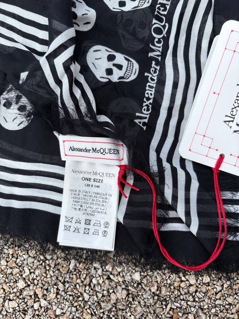Alexander McQueen スカル　スカーフ　ストール