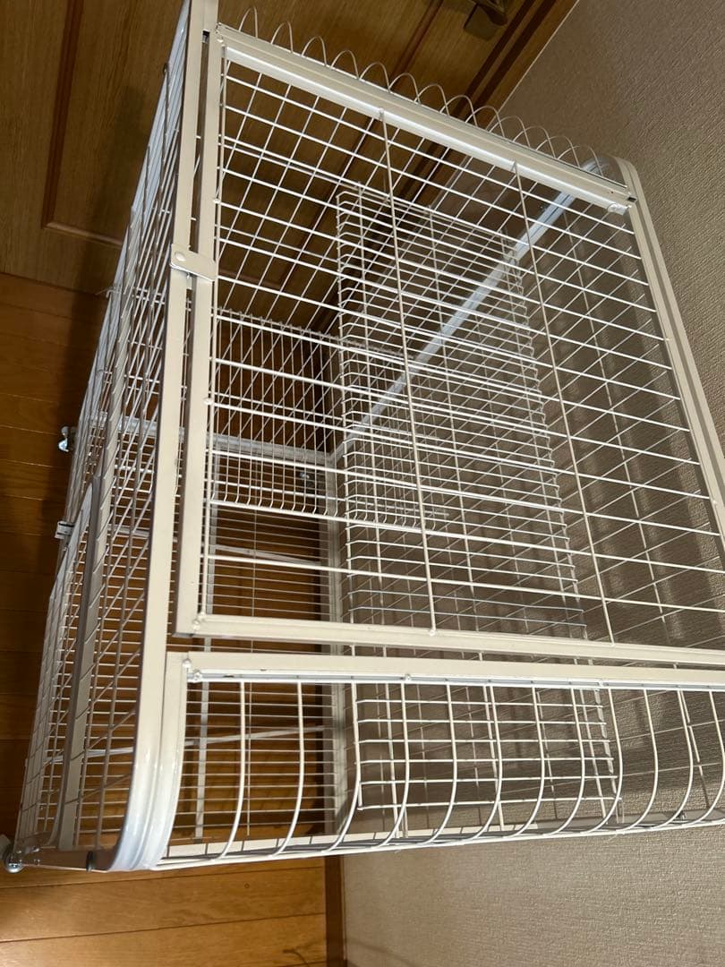 キャットケージ 2段構造 ホワイト