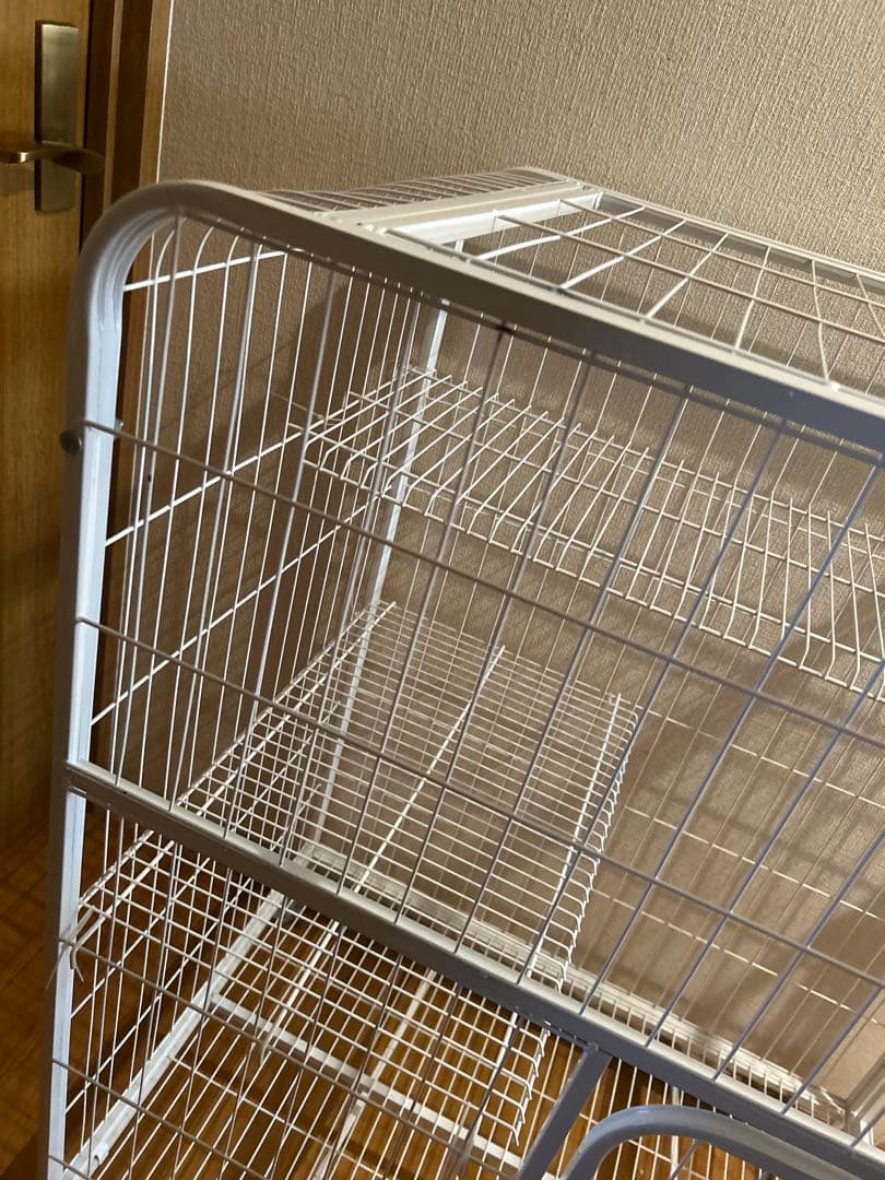 キャットケージ 2段構造 ホワイト