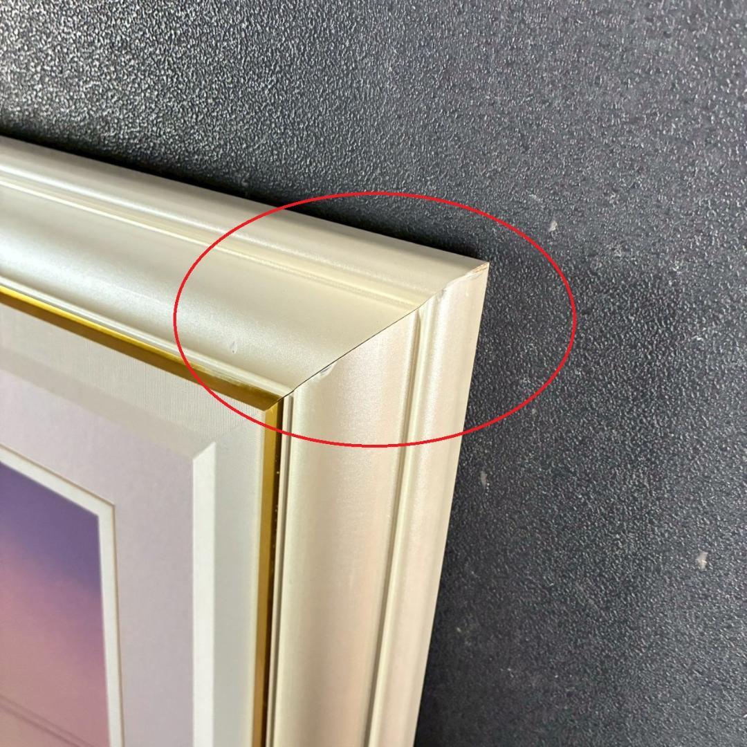 美品 ミッシェル・バテュ「海岸線」シルクスクリーン 大作 直筆サイン入 フランス