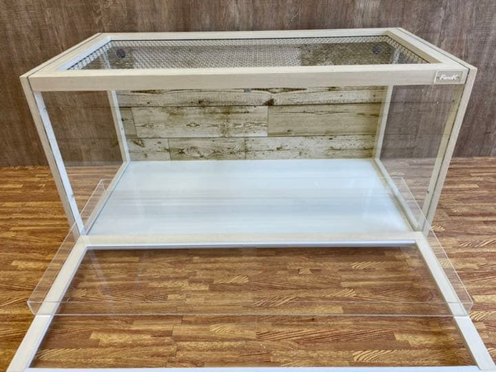 FandK爬虫類木製ケージ ハリネズミ仕様ホワイトカラー　800×450×450