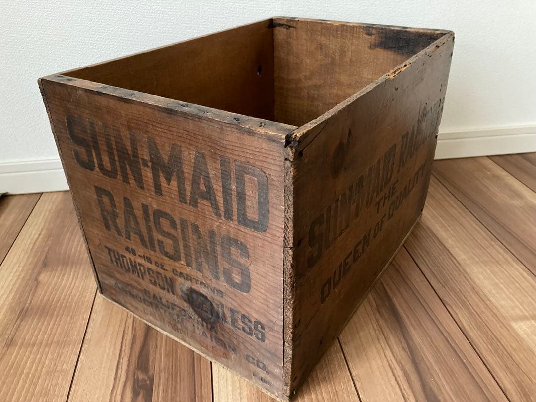 アンティークウッドボックス　Sun-Maid Raisins