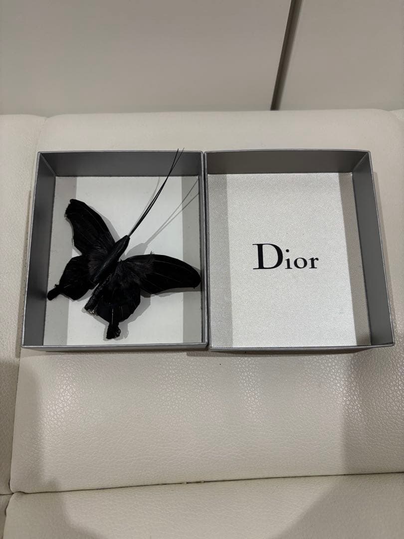ディオールオム 2008AW クリスヴァンアッシュ バタフライレザーブローチ