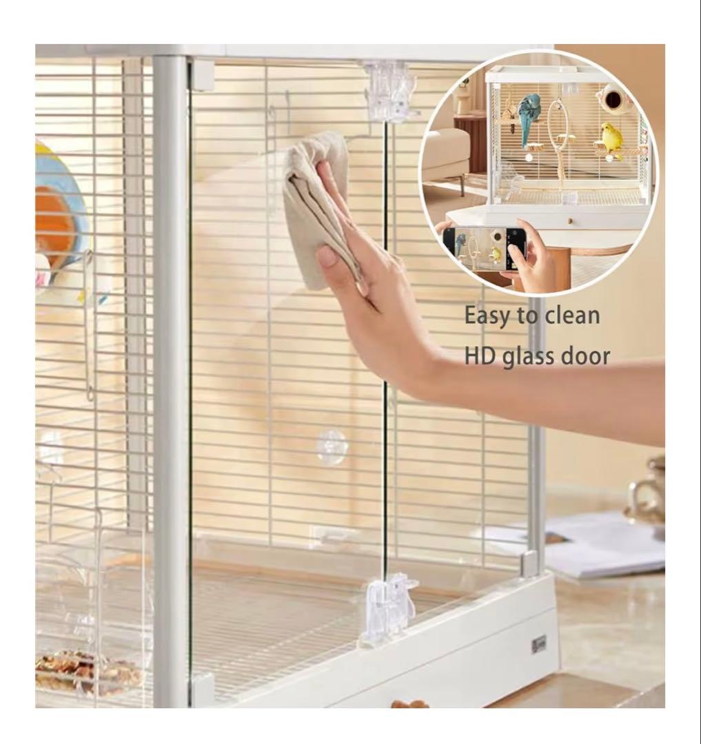 インコ、オウム輸入ケージ【ステンレス素材】