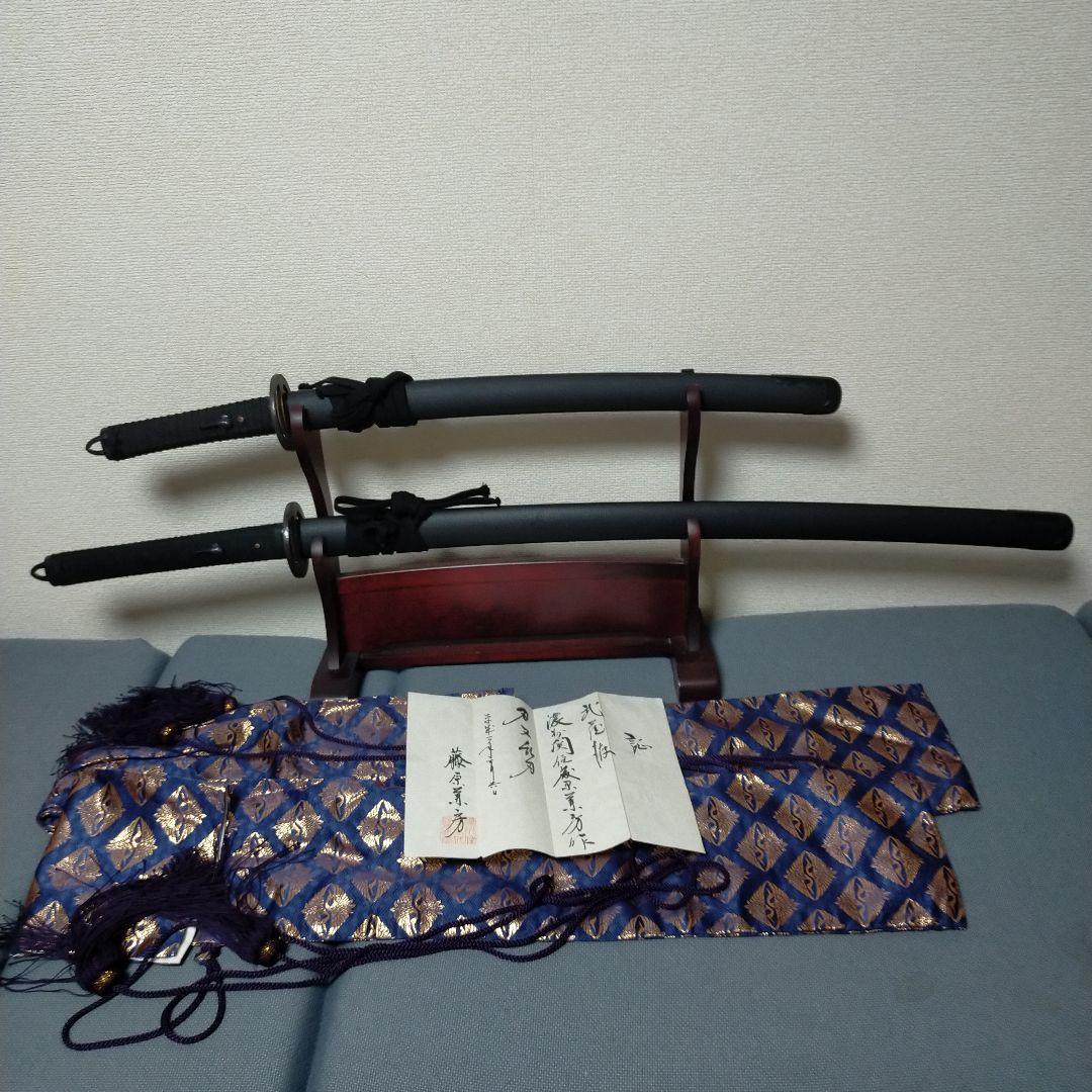 居合刀　模造刀　武蔵拵　藤原兼房 宮本武蔵　日本刀　刀剣　鉄鍔　刀袋