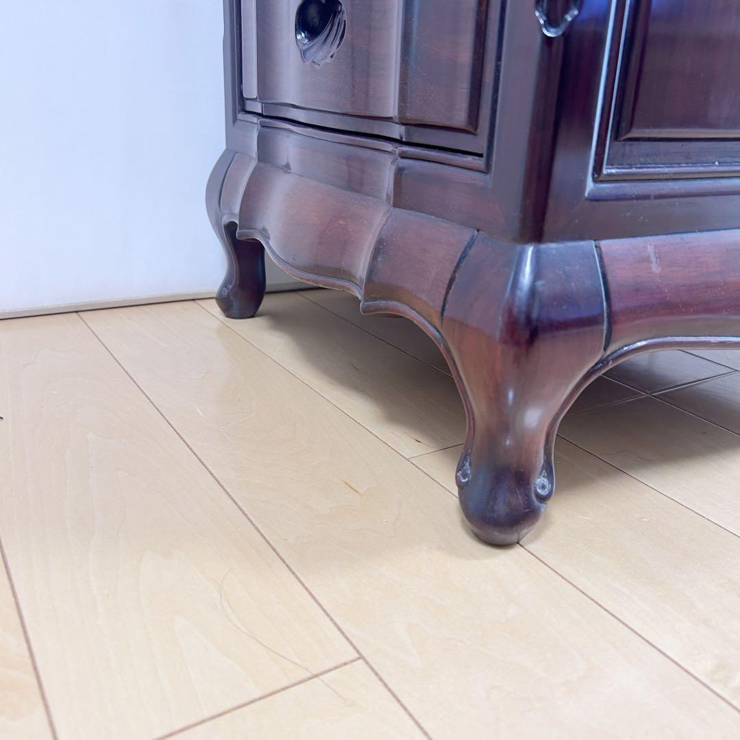 猫脚　螺鈿細工　薔薇柄　唐木　マホガニー　象嵌　古家具　英国　中国　貝殻細工