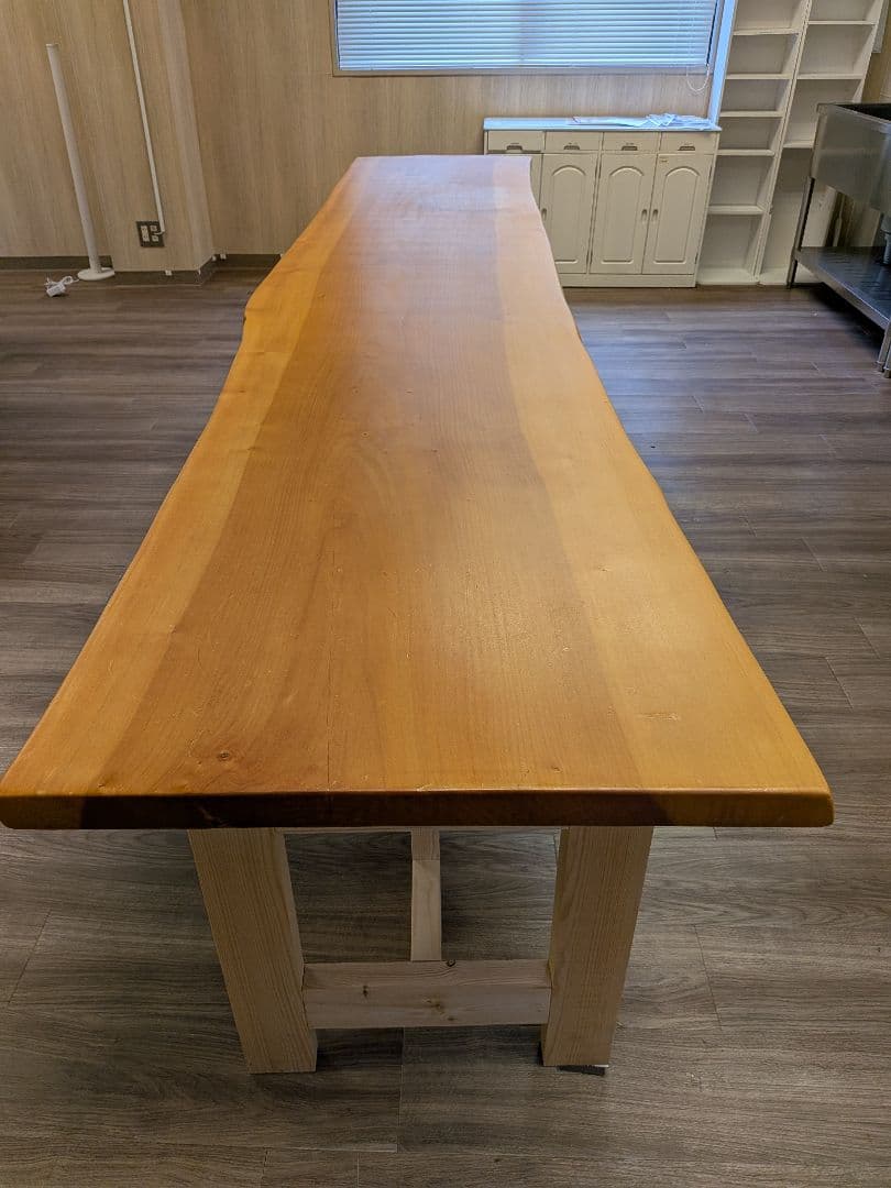 tskzさま専用　一枚板 無垢 ダイニングテーブル DIY 天然木 ベンチ 3m