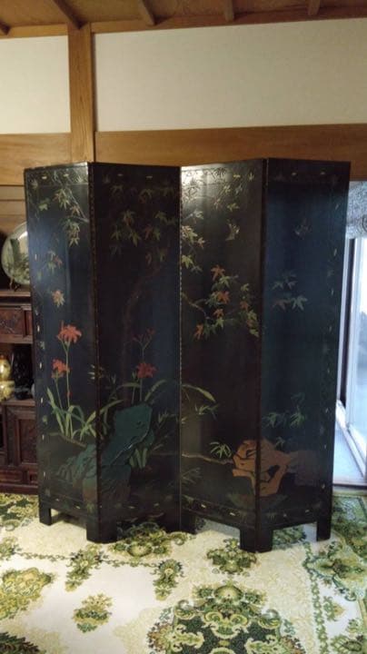 中国アンティーク物 屏風 ★直接受け取りも可能です★