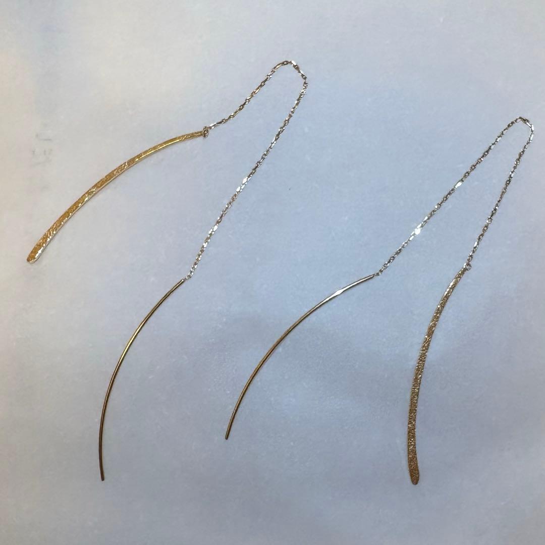 美品！agete ロング アメリカンピアス K10