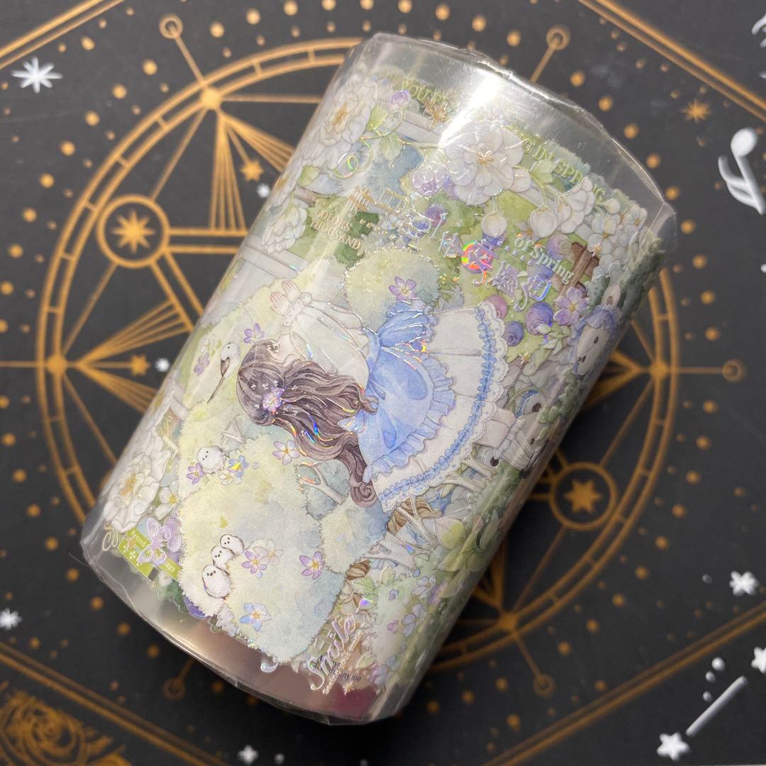 【9429】海外　3/5/巻　貝殻光マスキングテープ　果実　熊　女の子　装飾系