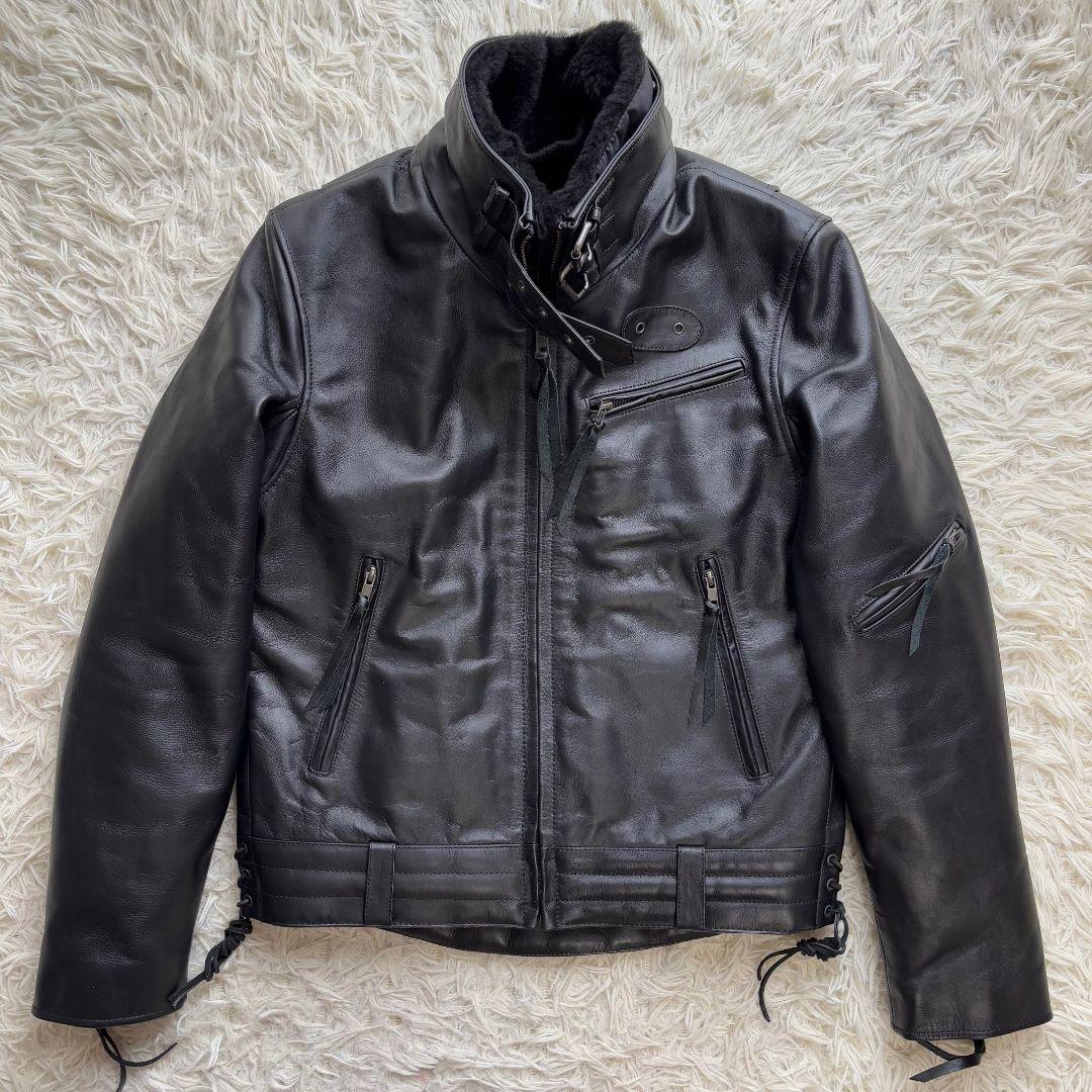 【激レア極 美品】リューグーレザーズ　シングルライダース　ムートンボア　ライナー