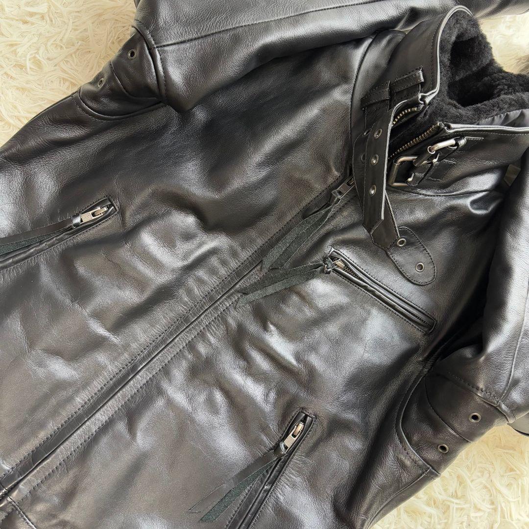 【激レア極 美品】リューグーレザーズ　シングルライダース　ムートンボア　ライナー