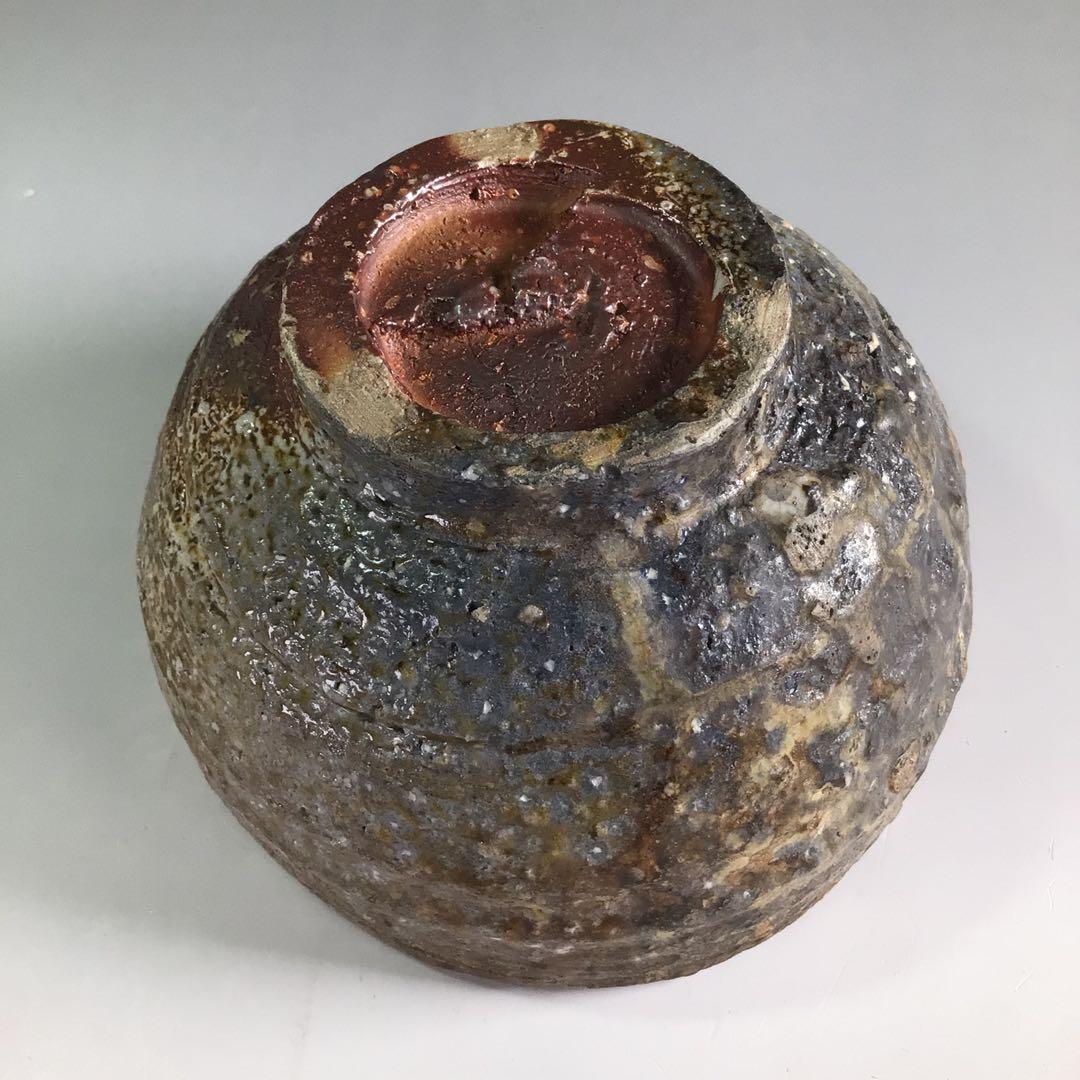 Ｒ１９９　茶碗　『信楽焼』『高橋楽斎造』『表千家　堀内宗完　箱書』　共箱　茶道具