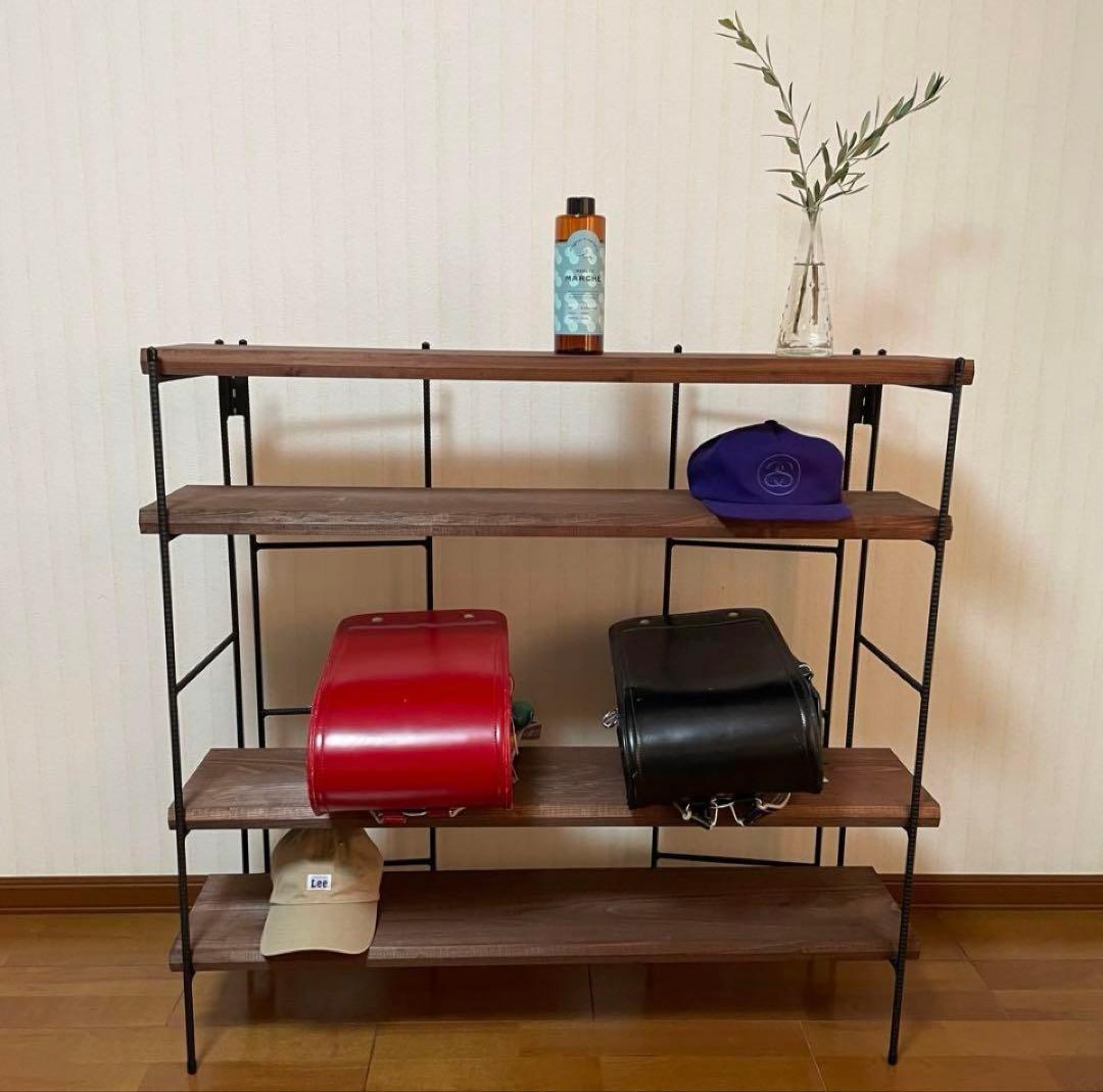 な　手作りアイアン家具 折り畳みラック西海岸インテリア 鉄脚のみ3点