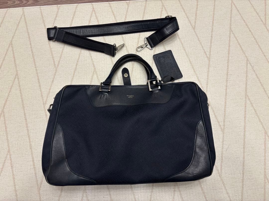 【定価60,000円程度】ネイビーペッレモルビダブリーフバッグ2室タイプ