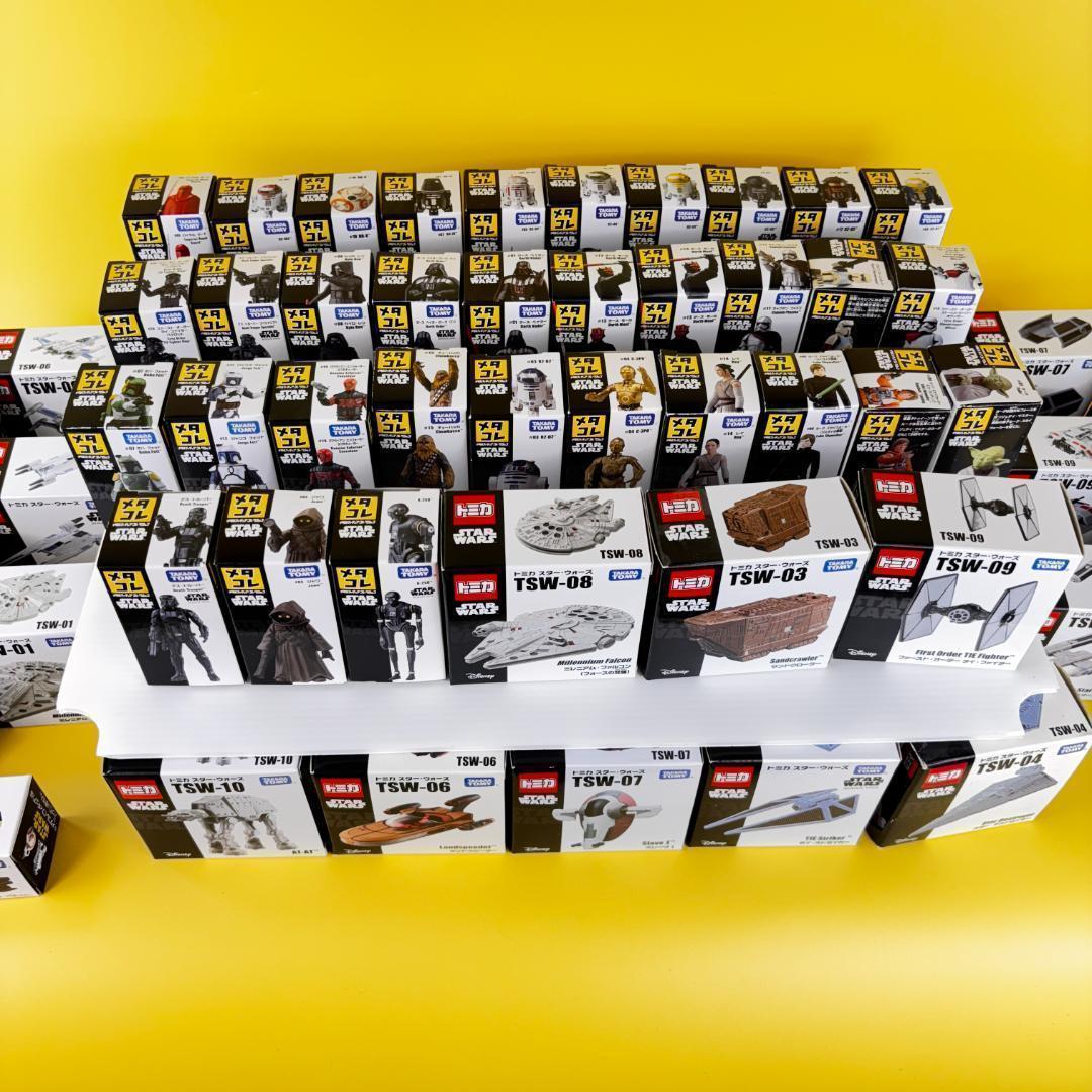 スターウォーズ メタコレ55個 人物他33体・乗り物20台・プレート2個 トミカ