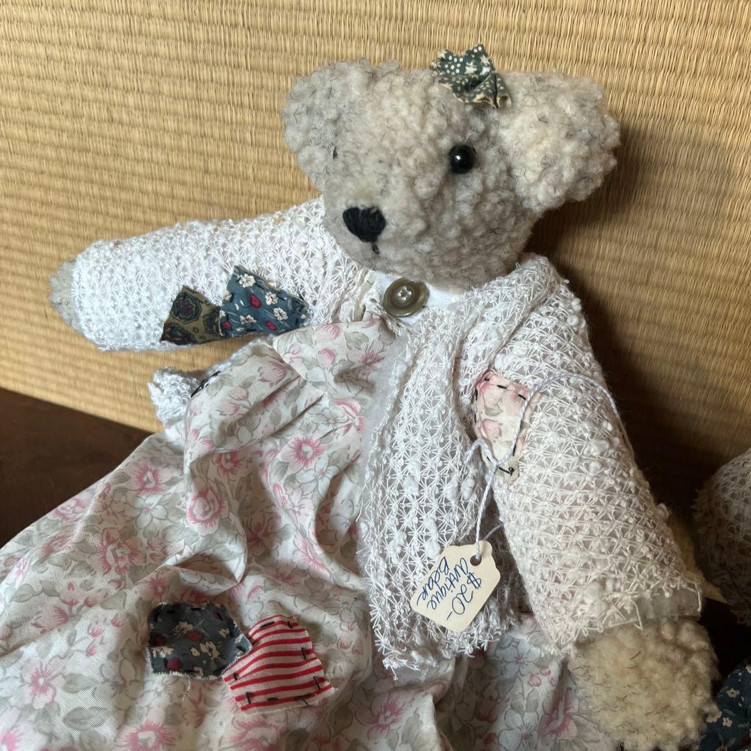 テディベア 大小セット ハンドメイド 花柄ドレス