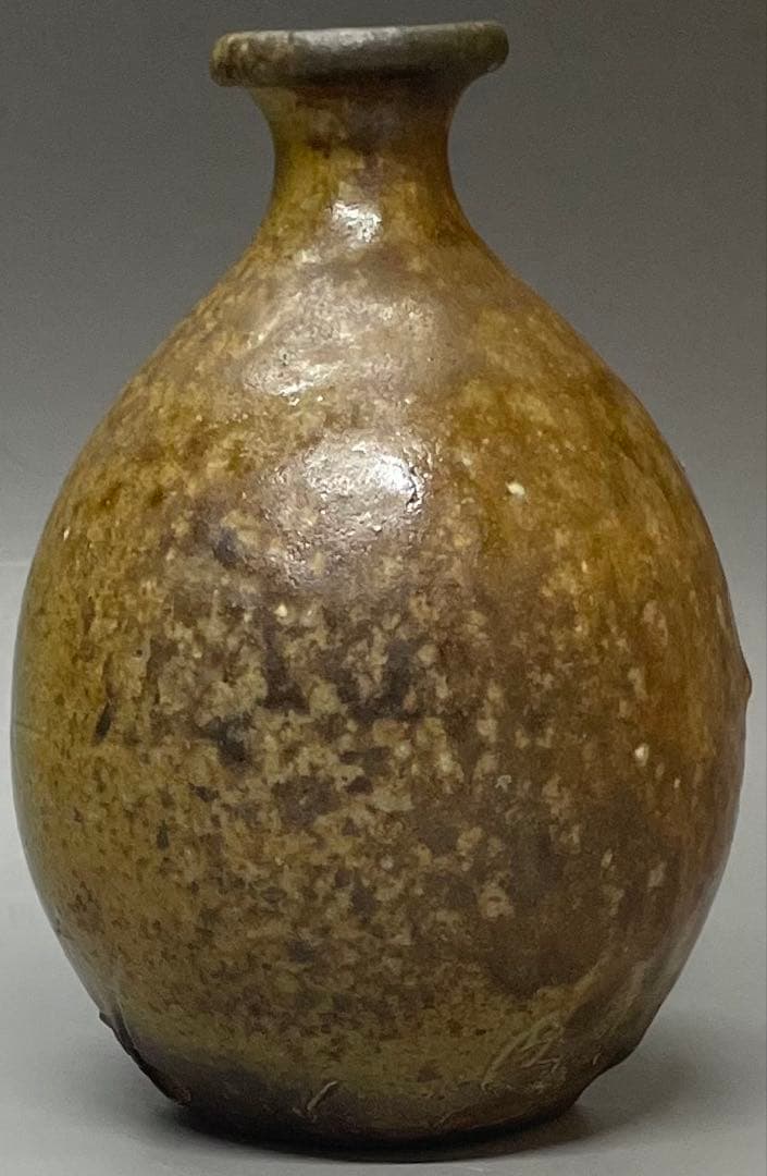 人間国宝　藤原啓　備前徳利　四方桟共箱　栞 　e18