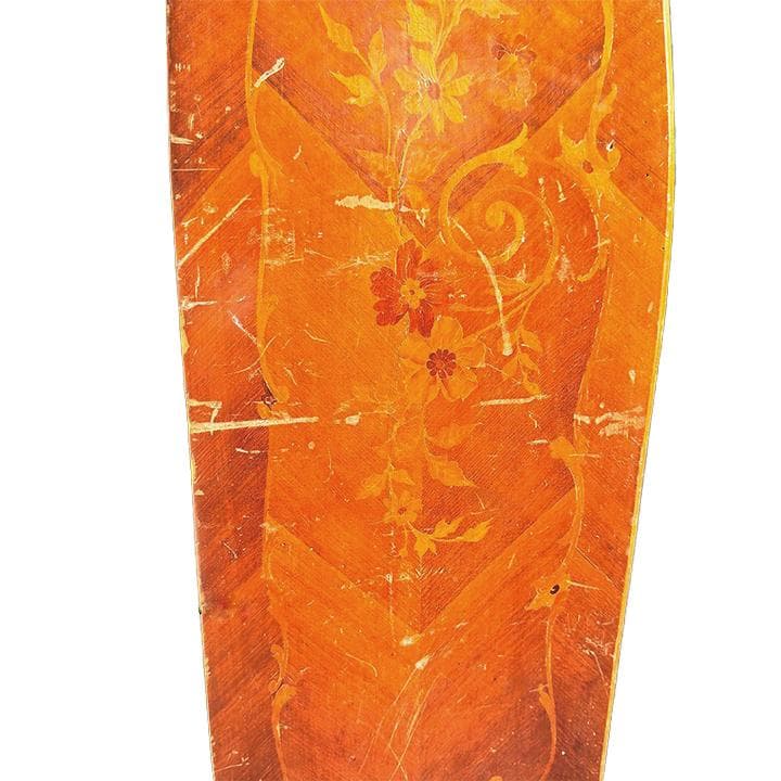 送料無料 ウルグアイ製 象嵌 机 チェスト ライティングビューロ 猫脚 鍵付 ①