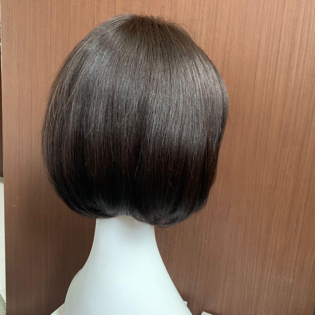人毛100% 誰もが一度は憧れるボブ ヘア ウィッグ かつらK32