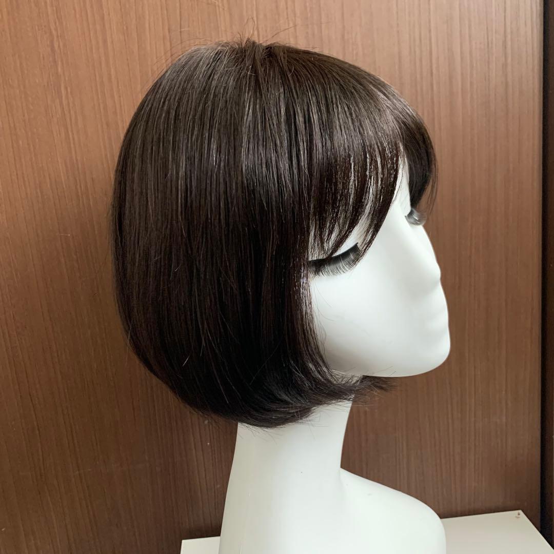 人毛100% 誰もが一度は憧れるボブ ヘア ウィッグ かつらK32