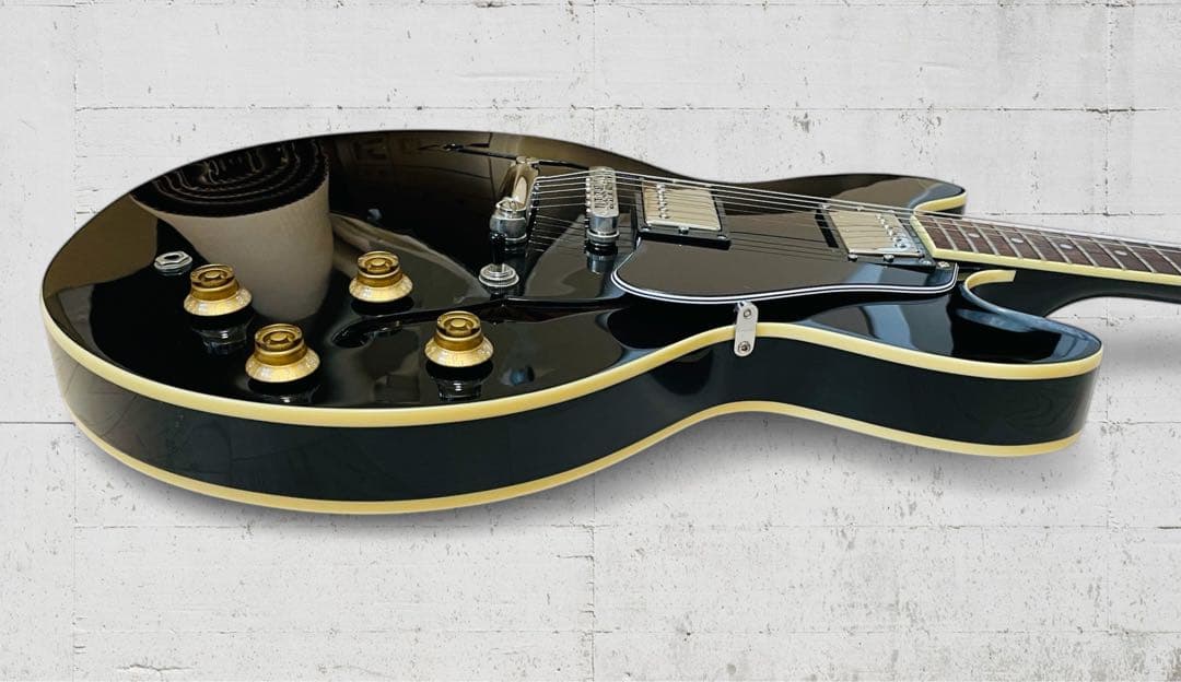 (美品) BURNY RSA-70 セミアコ ブラック色