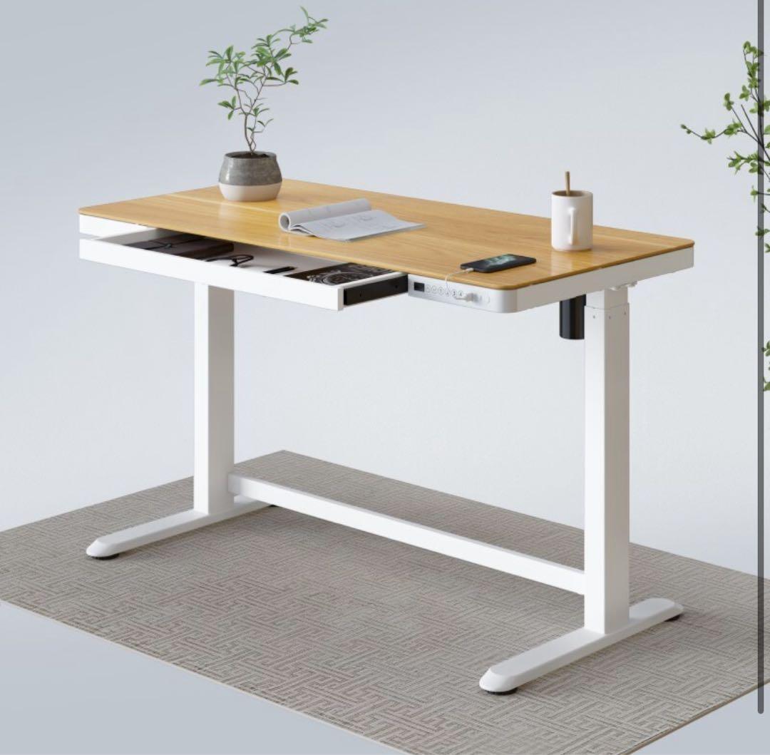 Flexispot 電動式オフィスデスク 木目調 120cm