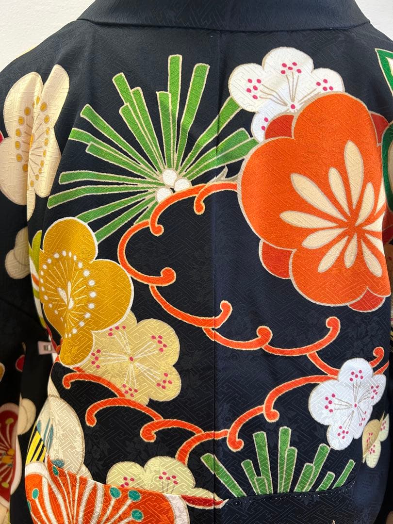 ふ25 振袖フルセット　振袖セット　 成人式　振袖　正絹　レトロ
