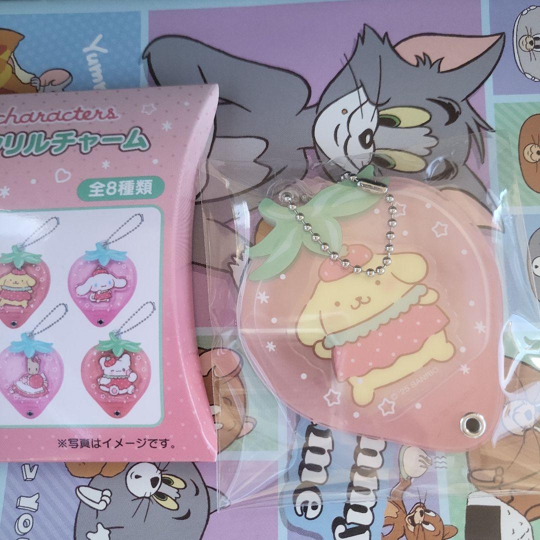 レア　６点セット　サンリオ　カスタムアクリルチャーム　いちご　キティ