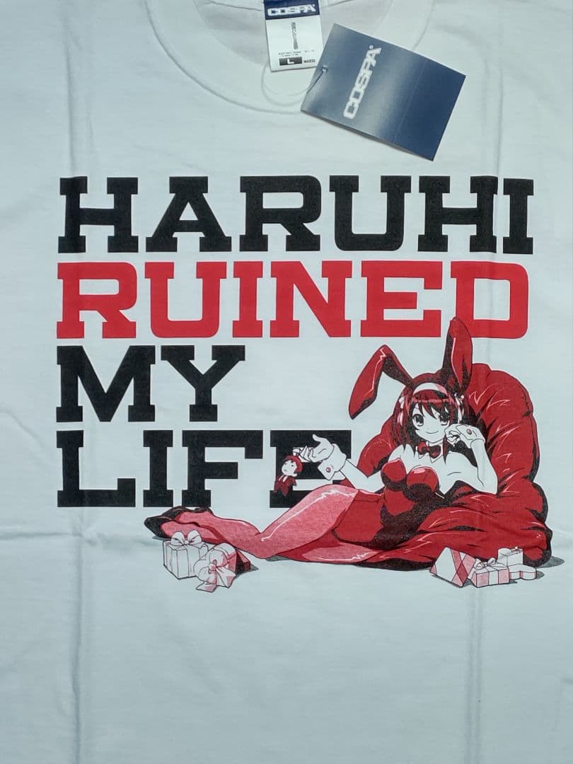cospa Lサイズ 涼宮ハルヒの憂鬱　Tシャツ　アニメ　白　コスパ