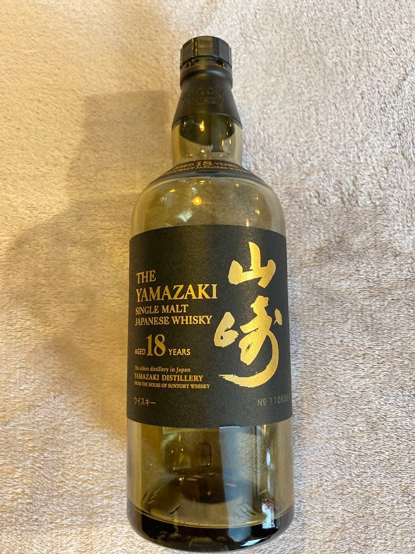 早い者勝ち！〖未洗浄〗山崎 18年 シングルモルトウイスキー 空瓶