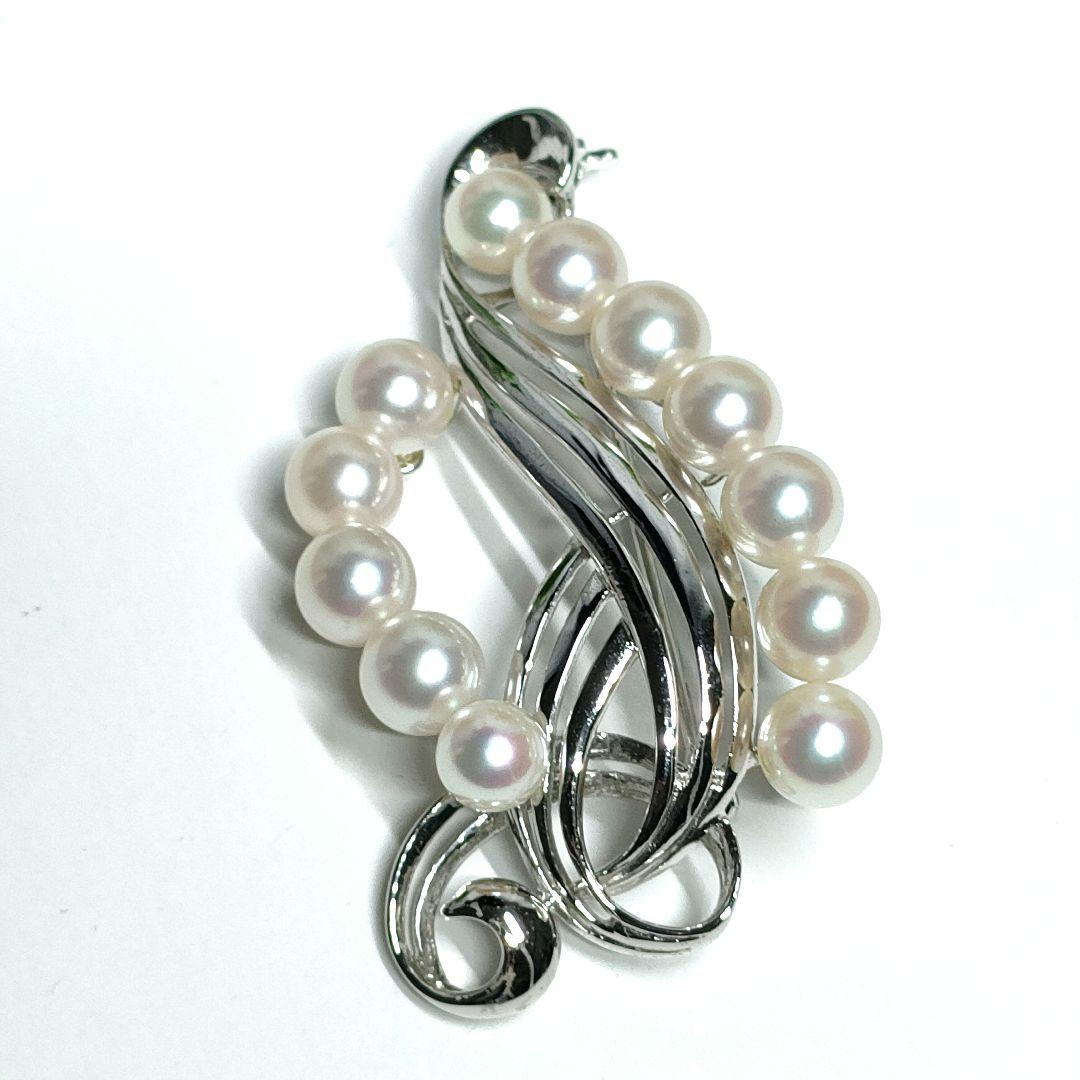 ミキモト パール 真珠 ブローチ 12珠 シルバー M刻印S刻印 アクセサリー