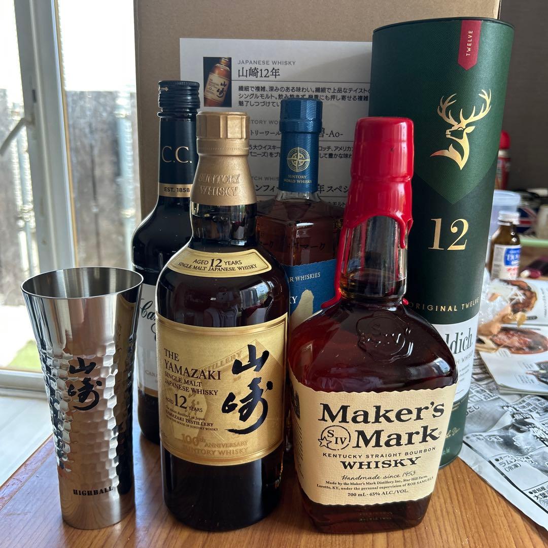 山崎12 グレンフィデック12 山崎と白州の缶も1缶付き