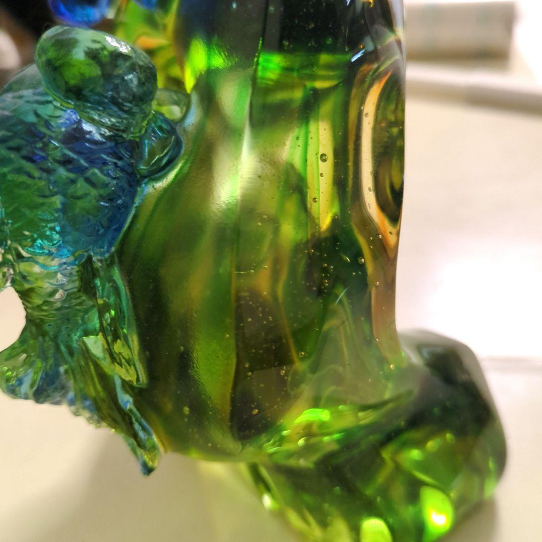 ガラス工芸★泳ぐ金魚の置物