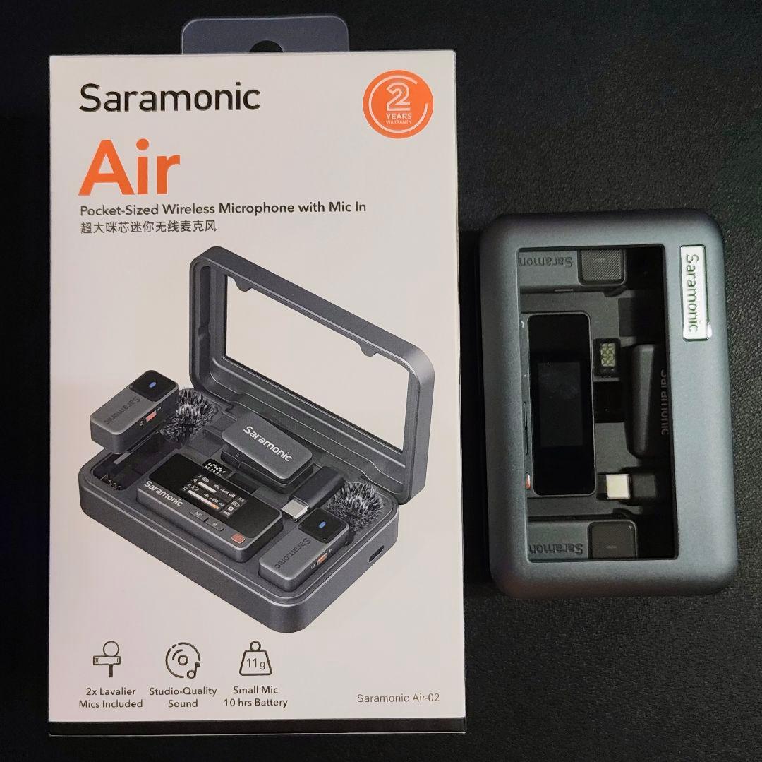 【ほぼ新品】Saramonic Air-02（ラベリアマイク 2つ付の方）