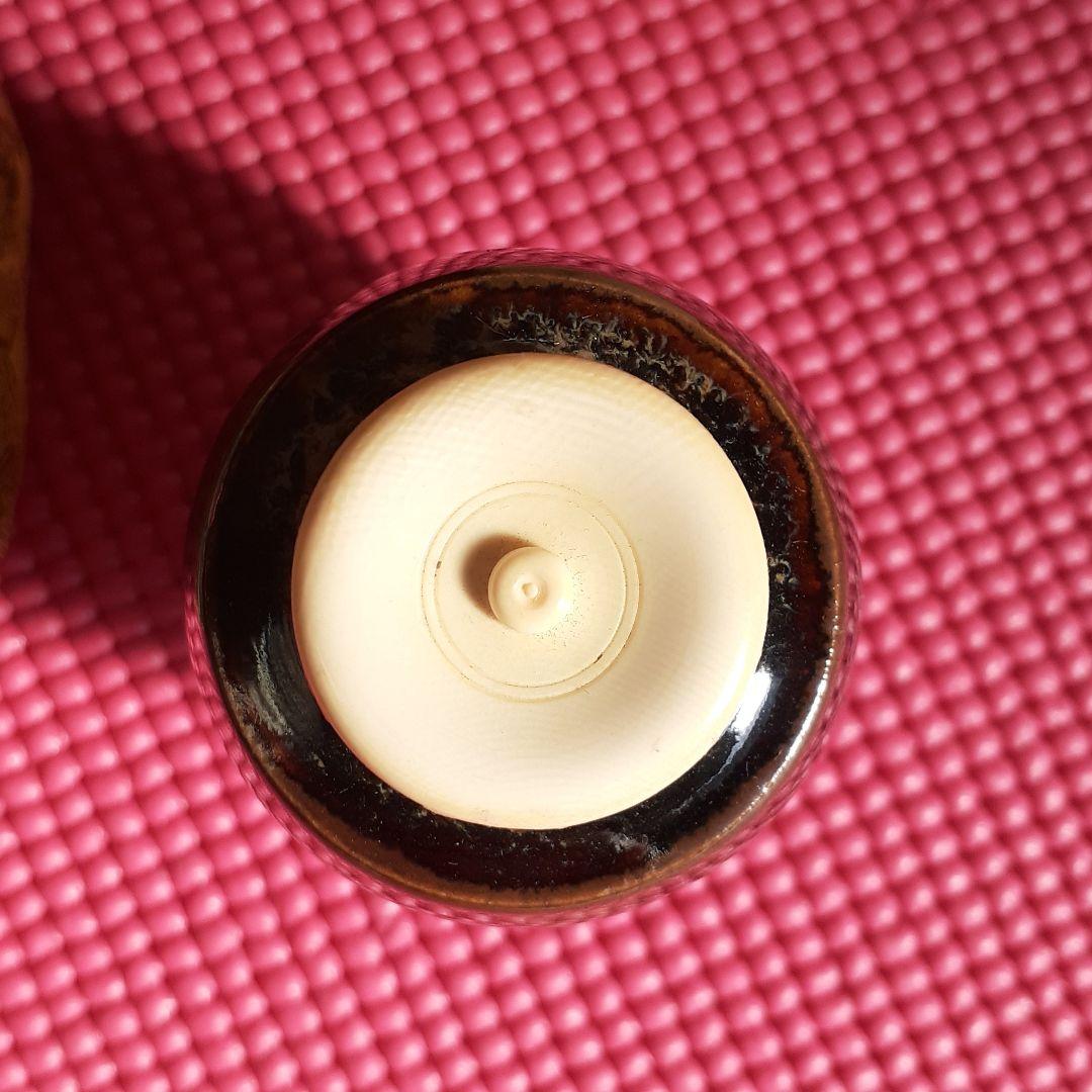 茶道　片よせ茶入れ　桶谷定一作