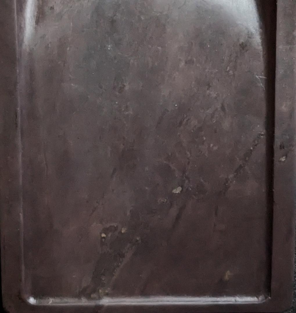 【クリオ】　　◆2点まとめ◆端渓硯（約八吋／唐木共箱）◆中国徽墨3本