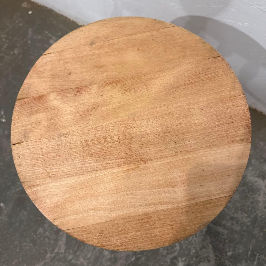 ヴィンテージ　ラウンド　スツール　サイドテーブル　剥離