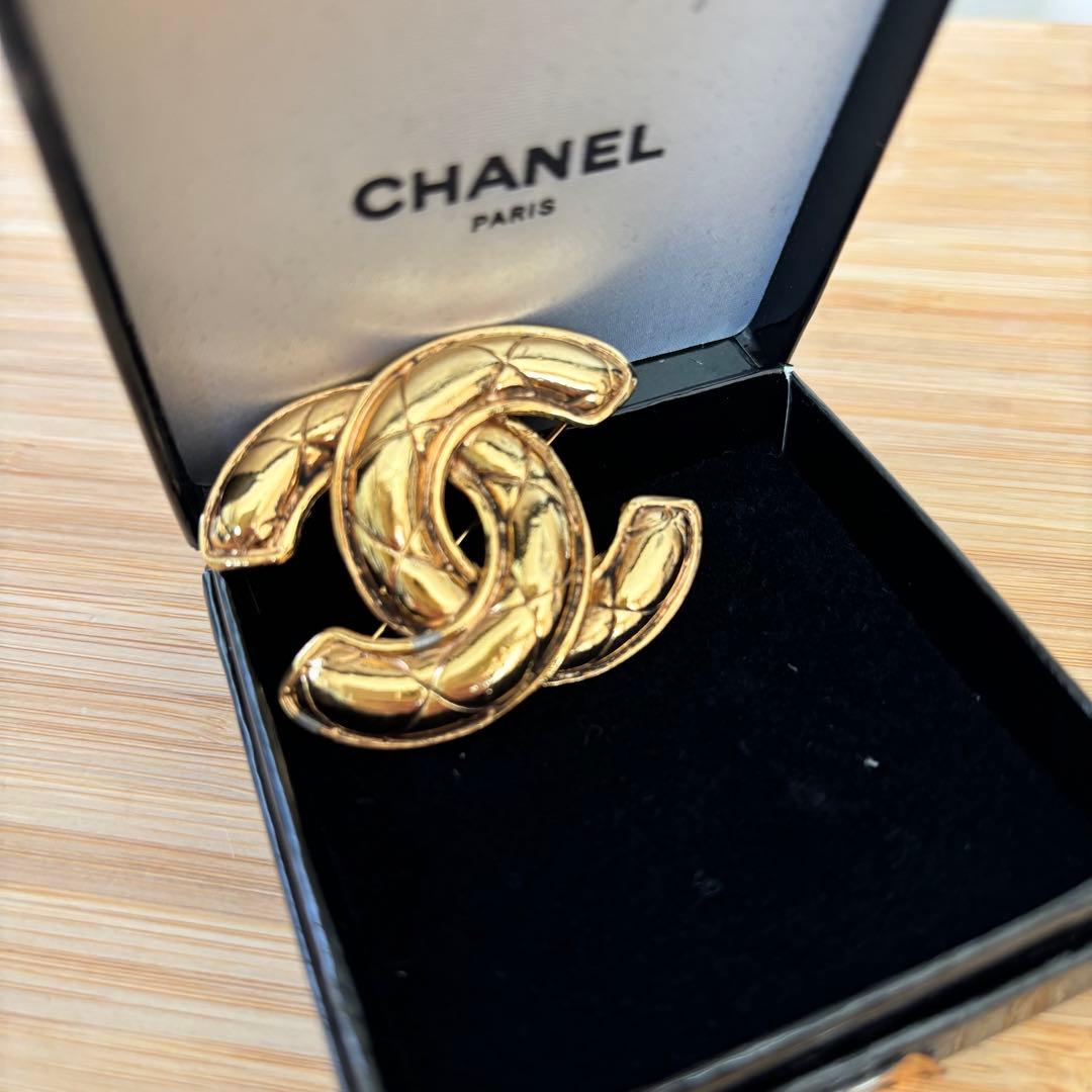 CHANEL シャネル ゴールド CCロゴ ブローチ ヴィンテージ