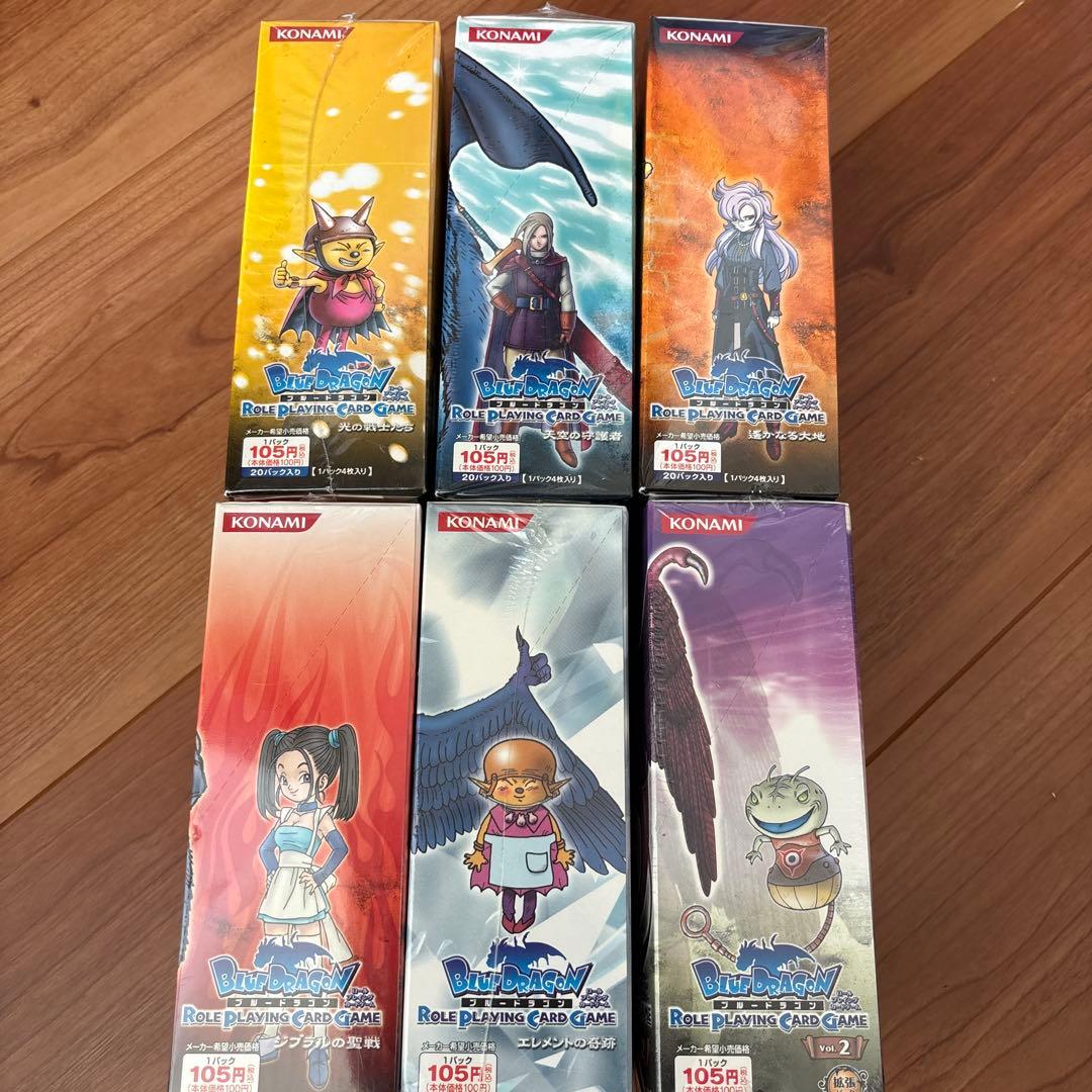 ブルードラゴン　ロールプレイングカードゲーム　コナミ 6box ブースター
